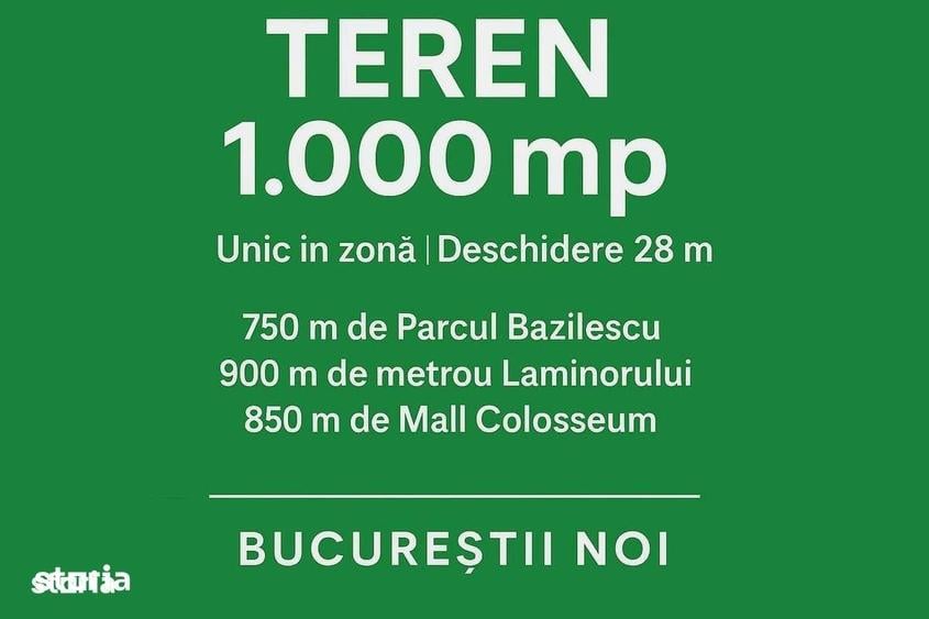 Teren de 1000 mp, în Bucureștii Noi