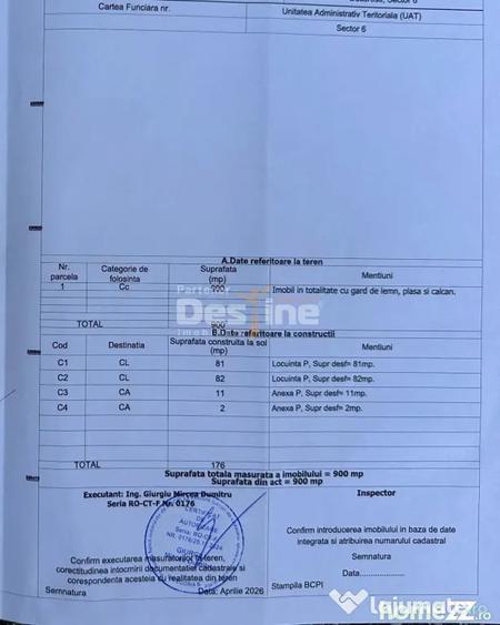 Casă cu 3 camere cu Teren 900 Mp în Giulești