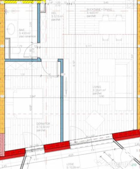 Apartament cu 2 camere semidecomandat în Central