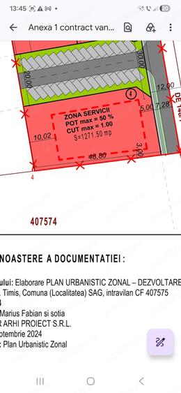 Teren de 1271 mp, în Șag