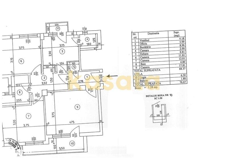 Apartament cu 3 camere în Centrul Istoric