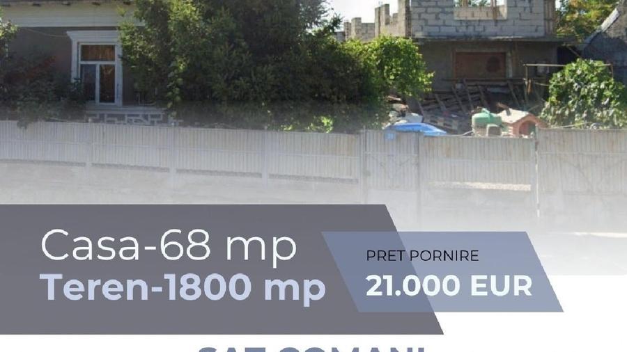Casă individuală cu 3 camere cu Teren 1800 Mp în Central