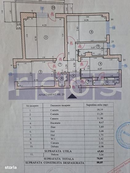 Apartament cu 3 camere decomandat în Timpuri Noi