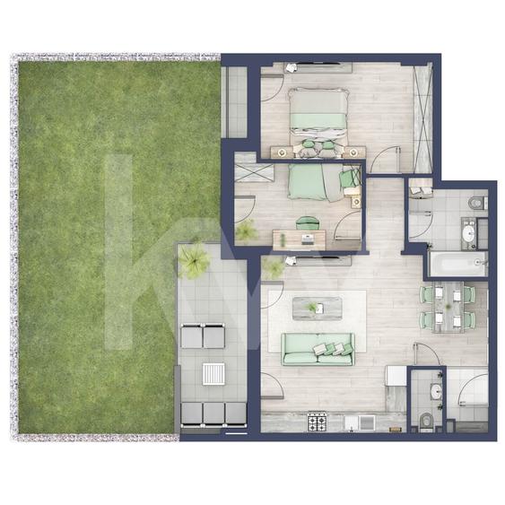 Apartament cu 3 camere semidecomandat în Turnișor