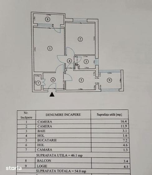 Apartament cu 2 camere decomandat în Tăbăcărie