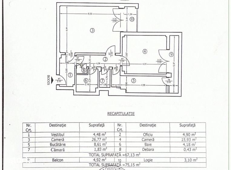 Apartament cu 2 camere decomandat în Ștefan cel Mare