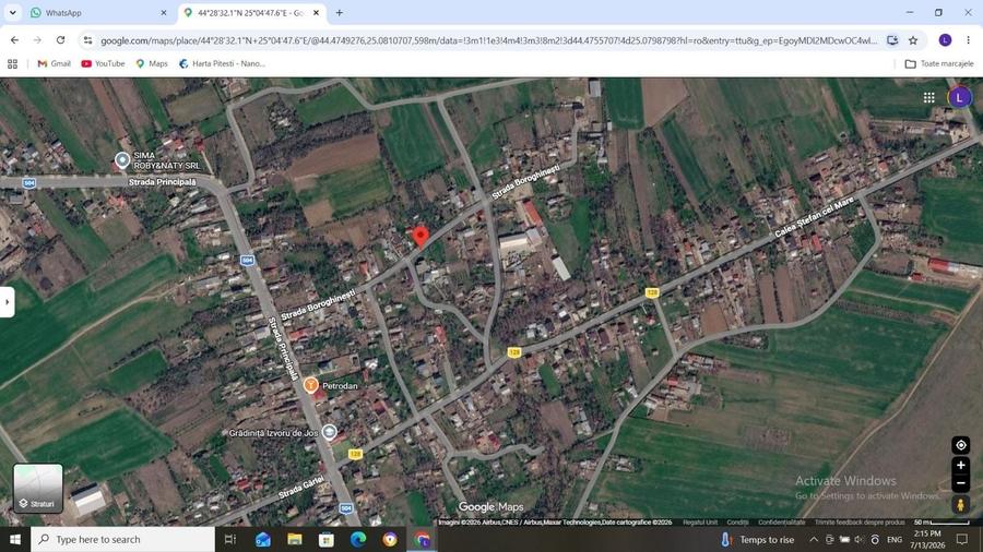 Teren Construcții intravilan de 2441 mp, în Izvoru