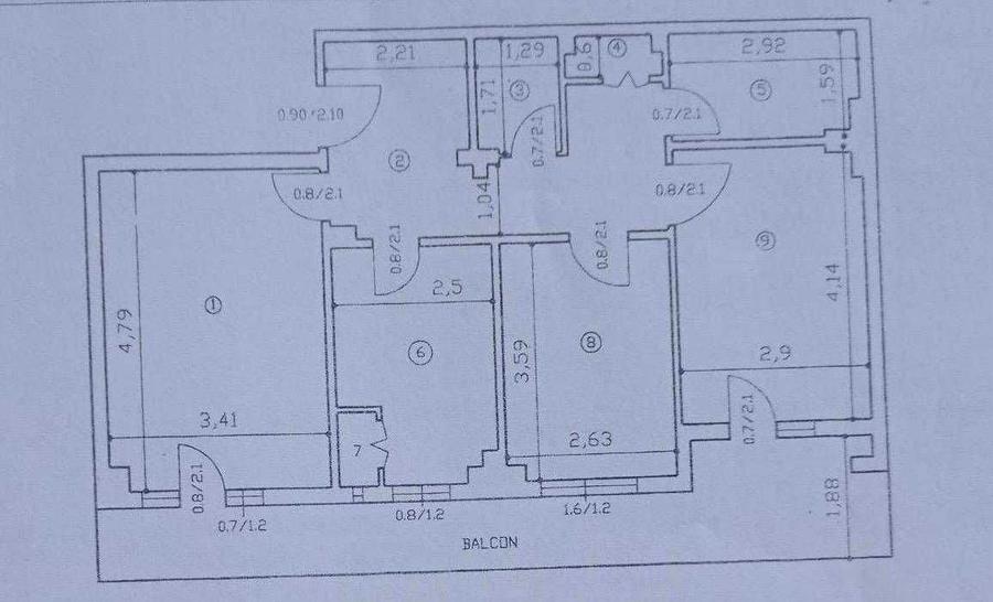 Apartament cu 2 camere decomandat în Central