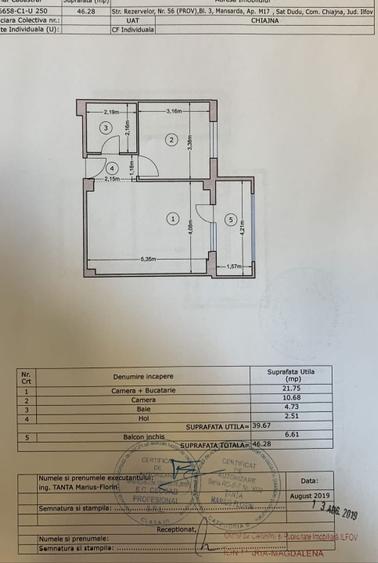 Apartament cu 2 camere decomandat în Roșu