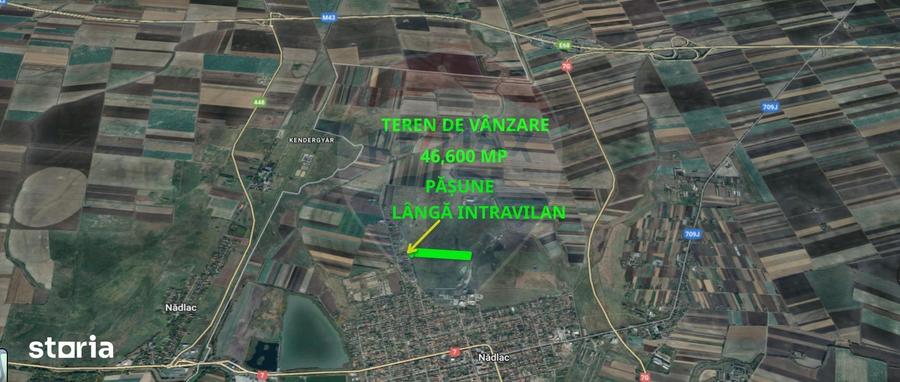 Teren de 46600 mp, în Central