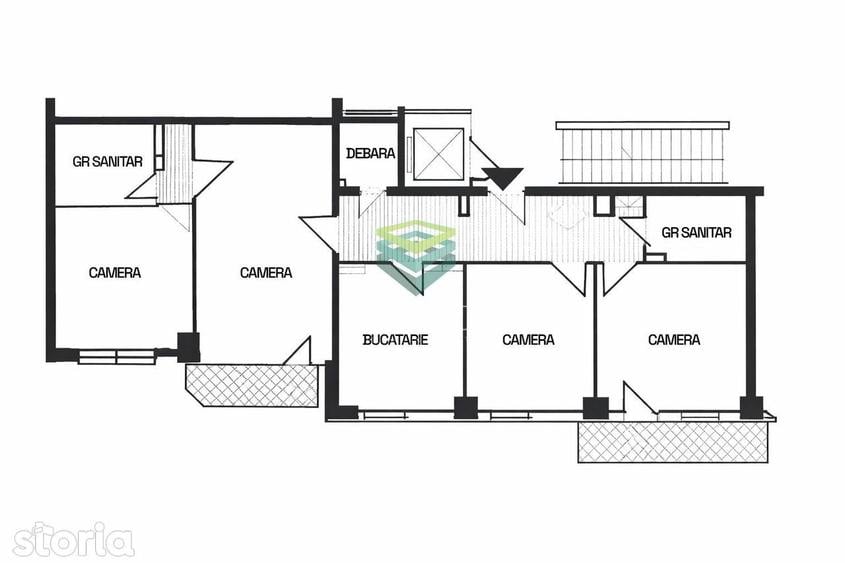 Apartament cu 4 camere semidecomandat, mobilat în Moșilor