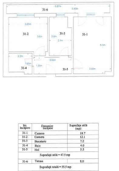 Apartament cu 2 camere decomandat, mobilat în Unirii