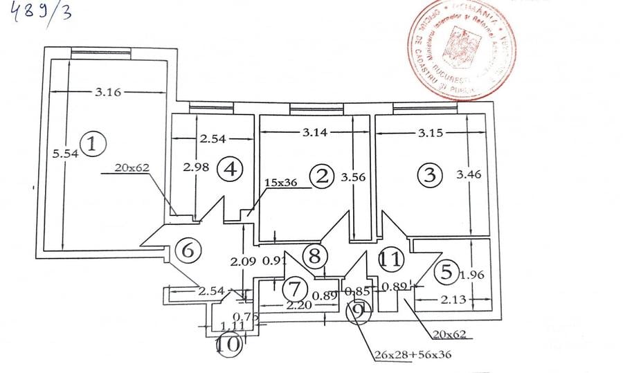 Apartament cu 3 camere decomandat în Lujerului