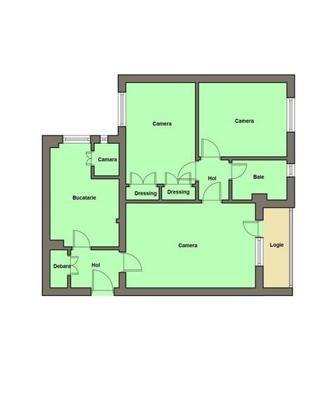 Apartament cu 3 camere semidecomandat în Aurel Vlaicu