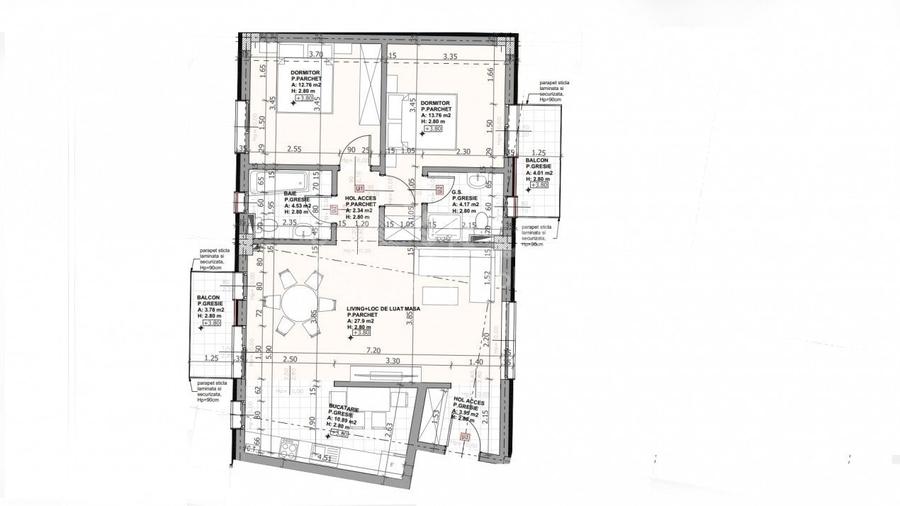 Apartament cu 3 camere semidecomandat în Mărăști — fotografia 1