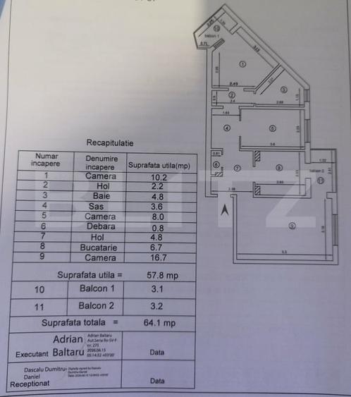 Apartament cu 3 camere decomandat, mobilat în Alexandru cel Bun