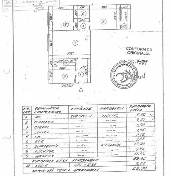Apartament cu 3 camere semidecomandat în 1 Decembrie 1918