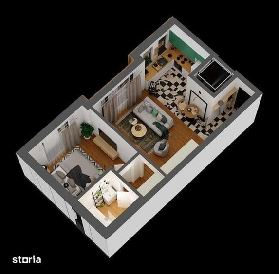 Apartament cu 2 camere în Gării