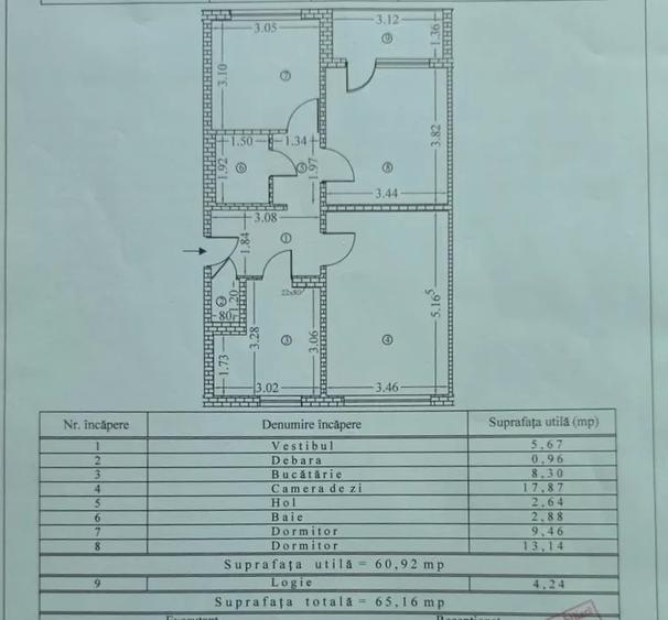 Apartament cu 3 camere decomandat în Drumul Taberei