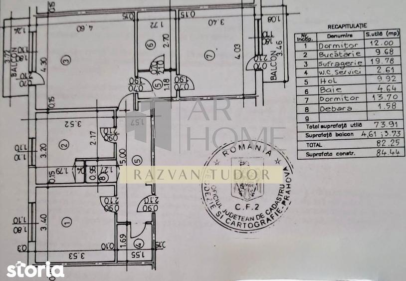 Apartament cu 3 camere decomandat, mobilat în Democrației