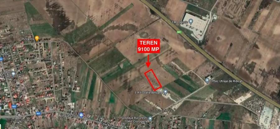 Teren de 9100 mp, în Ciorogârla
