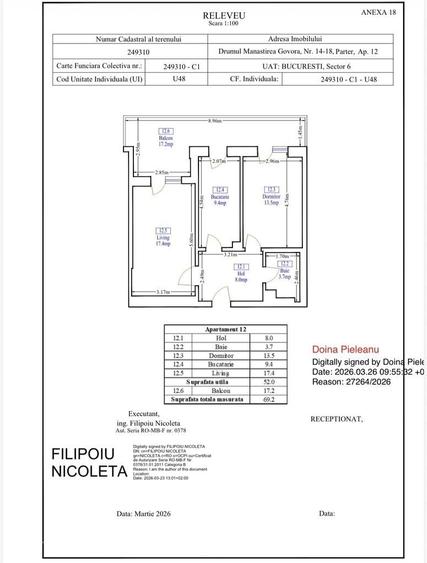 Apartament cu 2 camere decomandat în Lacul Morii