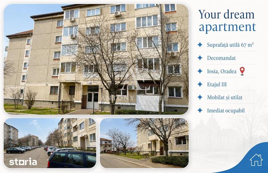 Apartament cu 3 camere nedecomandat în Calea Aradului