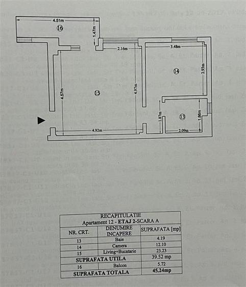 Apartament 2 camere  de vanzare  Bucium - 13