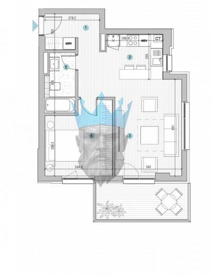 Apartament cu 2 camere decomandat, mobilat în Străulești