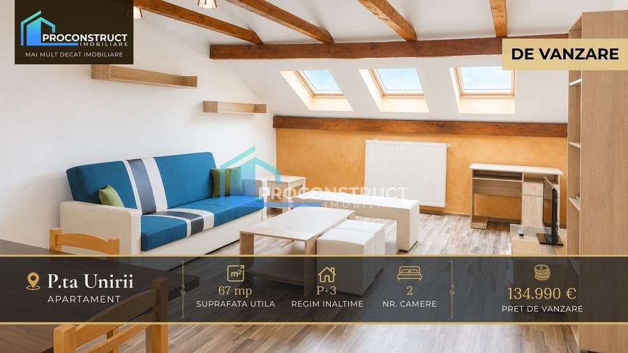 Apartament cu 2 camere decomandat, mobilat în Ultracentral