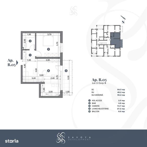 Apartament cu 2 camere în Freidorf