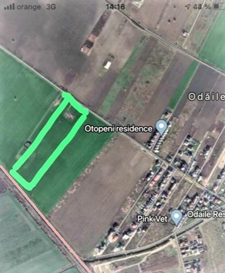 Teren de 3400 mp, în Odăile