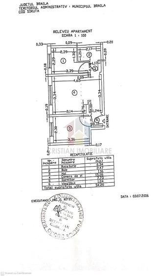 Apartament cu 2 camere în Obor