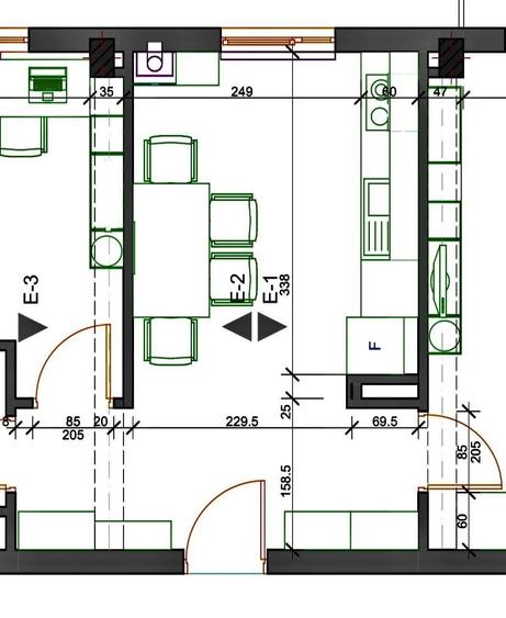 Apartament cu 2 camere în Cornișa