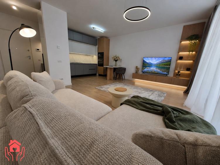 Apartament cu 2 camere semidecomandat, mobilat în Băneasa