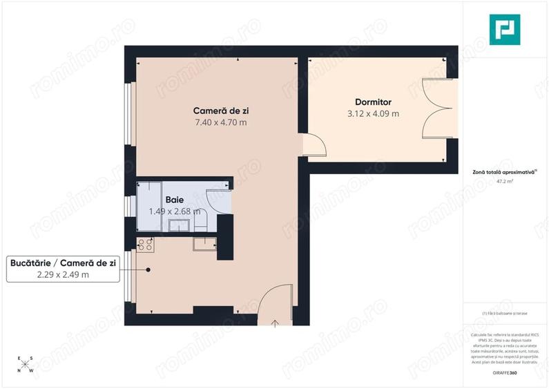 Apartament cu 2 camere de inchiriat zona Central - 4