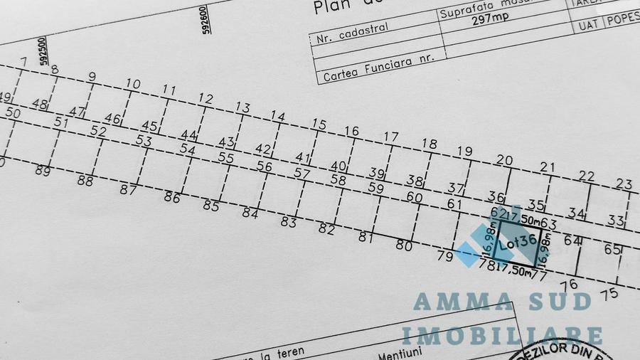 Teren Construcții intravilan de 594 mp, în Popești-Leordeni