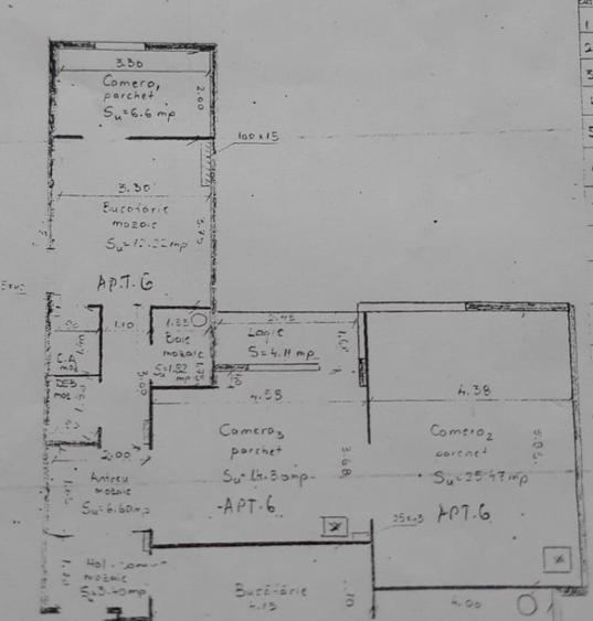 Apartament cu 3 camere decomandat în Central