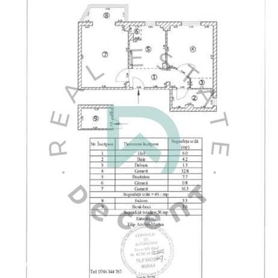 Apartament cu 2 camere decomandat în Griviței