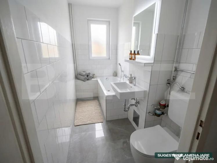 Apartament cu 3 camere semidecomandat în Central