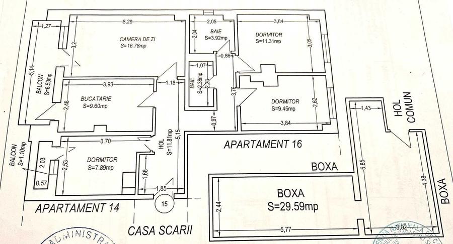 Apartament cu 4 camere decomandat în Central