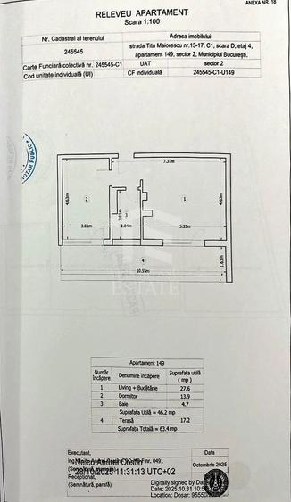 Apartament cu 2 camere decomandat în Moșilor