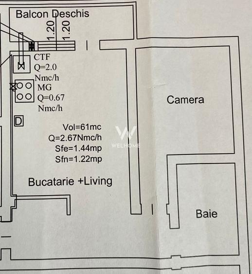Apartament cu 2 camere în Șelimbăr