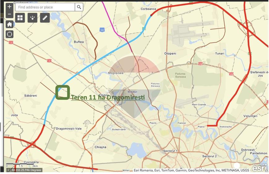 Teren Construcții intravilan de 111571 mp, în Dragomirești-Vale