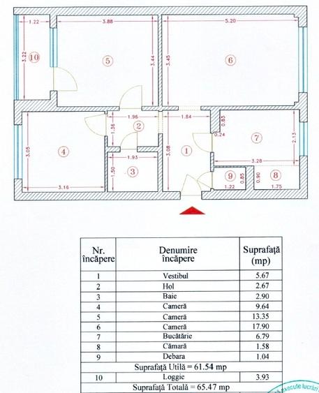 Apartament spatios cu 3 camere, intr-un bloc solid, la parter - 8