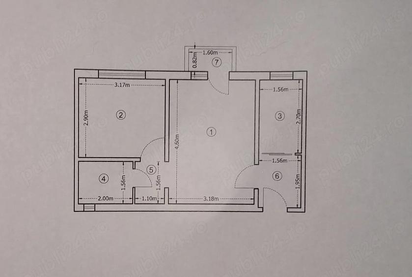 Apartament cu 2 camere semidecomandat în Berceni