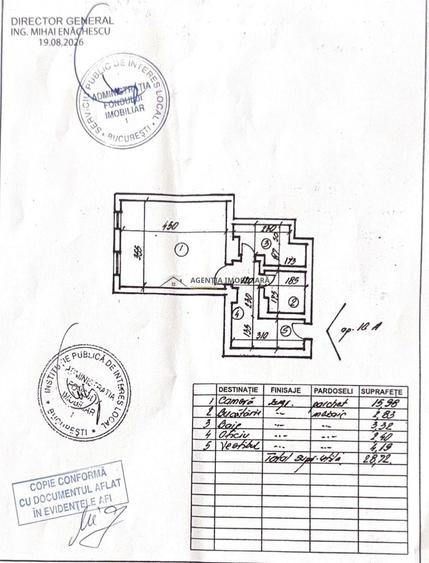 Garsonieră decomandată în Calea Victoriei