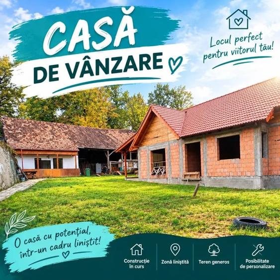 Casă cu 2 camere în Hoghiz