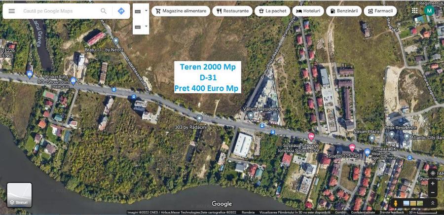 Teren de 1940 mp, în Sisești