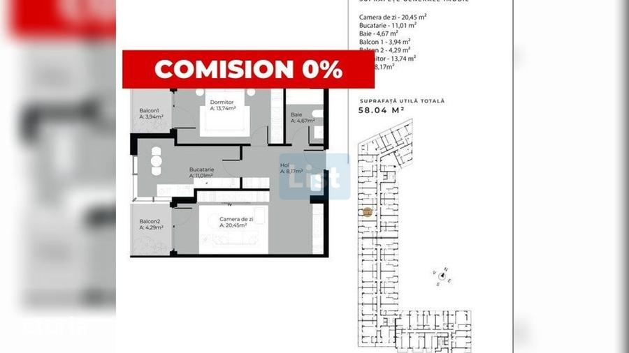 Apartament cu 2 camere în Sopor